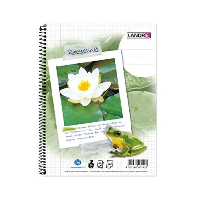 Abbildung von 10 x Landre Collegeblock Recycling A4+ 80 Blatt 70 g/qm 4 fach gelocht