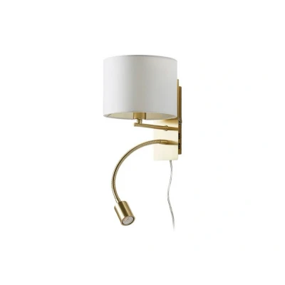 Abbildung von Lindby Wandlampe Florens, messing, LED Leselampe, 23,5 cm