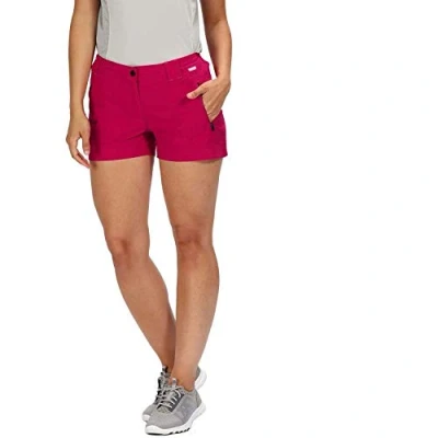Abbildung von Regatta Damen Highton Water Repellent UV Protection Active Hiking Short, Dunkle Kirsche, UK 16