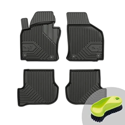 Abbildung von FROGUM No.77 Gummimatten Ganzjahresset von Auto Fußmatten Autofussmatten für Skoda Octavia II 04 13, RS Scout VW Golf VI 08 16 Langlebiges TPE Material