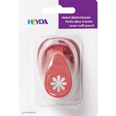 Abbildung von HEYDA Motivstanzer Motiv Locher Blume I, klein, Farbe: rot