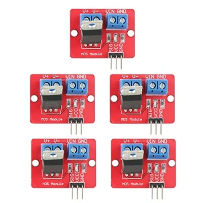 Abbildung von Telituny MOSFET Treiber, Treibermodul 5 Stück 3.3V/5V IRF5 20 Treibermodule PWM Ausgang Driving Boards für LED Lampenstreifen, DC Motor, Minipumpe 0 24V