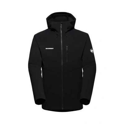 Abbildung von Mammut Ultimate Comfort SO Hooded Softshelljacke, Herren, Größe: Small, Black
