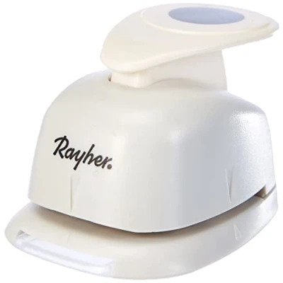 Abbildung von Rayher Hobby 8959800 Motivstanzer Rund/Kreis, ø 2,54 cm 1 Zoll, geeignet für Papier/Karton bis zu 200g/m², Transparente