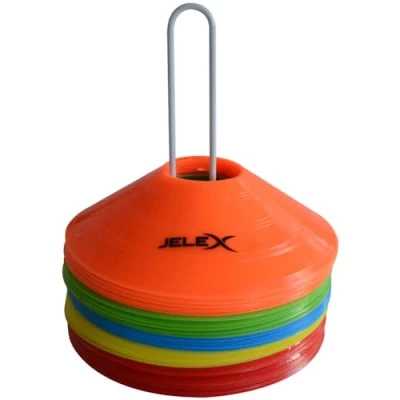 Abbildung von JELEX Trainingshilfe Trainingshütchen Set 50 Stück, ideal für Trainingseinheiten und Parcours