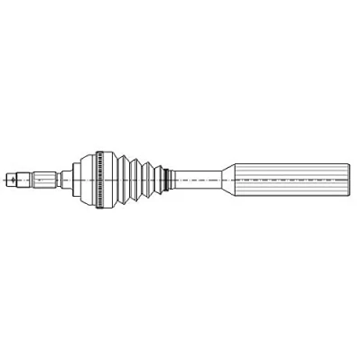 Abbildung von METELLI 17 0381 Antriebswelle 612 79 PEUGEOT: 206 Schrägheck, SW