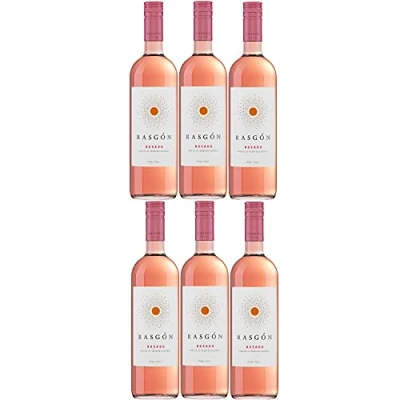 Abbildung von Rasgon Tempranillo Rosado Roséwein Wein halbtrocken Spanien (6 Flaschen)