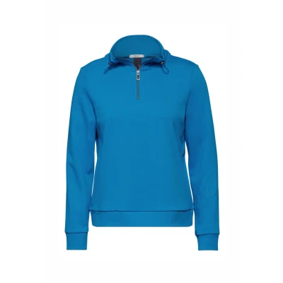 Abbildung von Cecil MIT Stickerei Sweatshirt, Damen, Größe: Large, Blau