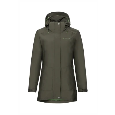 Abbildung von VAUDE Idris III 3 in 1 Parka Damen Winterjacke wasserdicht, winddicht &amp; atmungsaktiv mit Eco Finish, Doppeljacke wärmender Hybrid Innenjacke Khaki, Größe: 38