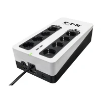 Abbildung von Eaton 3S 700 DIN 3S700D Unterbrechungsfreie Stromversorgung (USV) VA mit Überspannungsschutz (8 Ausgänge, Überspannungsschutz, 2 USB Typ A Ladeanschlüsse) Weiß &amp; Schwarz