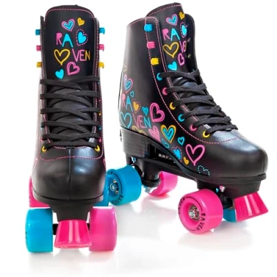 Abbildung von Klassische Retro Verstellbare Rollschuhe Trista Schwarz