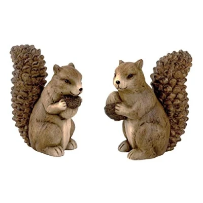 Abbildung von 2 Stück Eichhörnchen Figuren Nuss H 18 cm Dekofigur Garten Herbst Tierfigur Gartendeko
