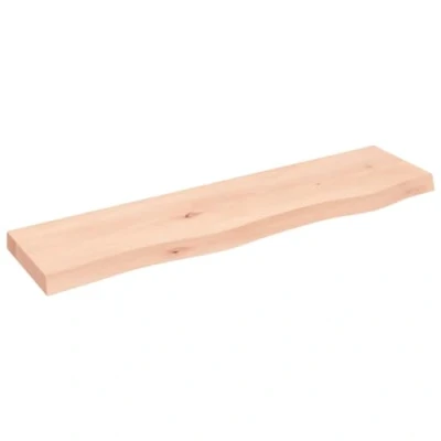 Abbildung von vidaXL Wandregal, Holzregal Regal Handgefertigt mit Baumkante, Wandboard Regalbrett Deko, Bücherregal Hängeregal, 80x20x4cm Massivholz Eiche Unbehandelt