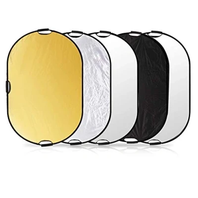 Abbildung von Selens 5 in 1 120x180cm Oval Reflektor Tragbarer Faltbarer für Fotografie Fotostudio Beleuchtung und Außenbeleuchtung