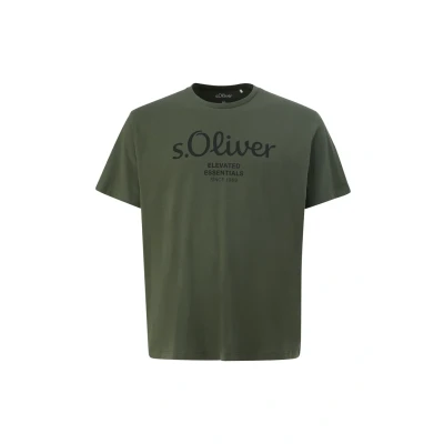 Abbildung von s.Oliver MET LOGO Tshirt print, Herren, Größe: XXL, Olivgrün