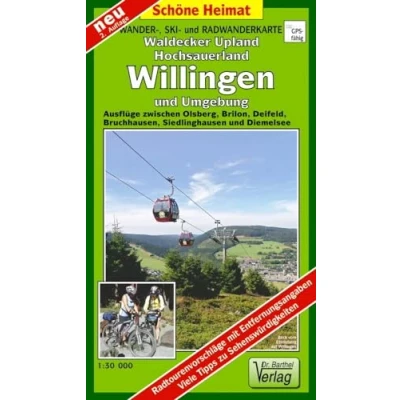 Abbildung von Wander , Ski und Radwanderkarte Waldecker Upland, Hochsauerland, Willingen Umgebung: Ausflüge zwischen Olsberg, Brilon, Dreifeld, Bruchhausen, ... Siedlinghausen Diemelsee (Schöne Heimat)