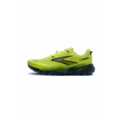 Abbildung von Brooks Cascadia 19 Laufschuh Trail, Herren, Größe: 46, Sunny lime black blue Schuhe