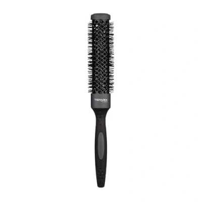Abbildung von Termix Evolution XL. Thermische Rundhaarbürste mit 3 cm längerem Keramikrohr für langes Haar. Reduziert dank seiner ionisierten Fasern und des Anti Haft Rohrs die Trocknungszeit. Durchmesser: 28 cm.