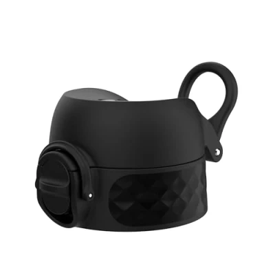Abbildung von Ion8 Auslaufsicherer Ersatz OneTouch 2.0 Trinkflaschendeckel, BPA frei, Schwarz, Klein, 350ml / 500ml