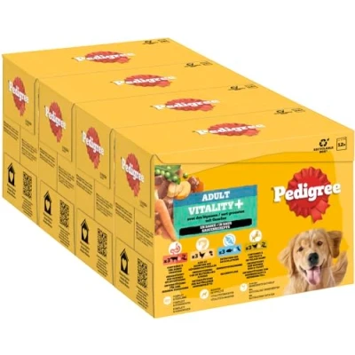 Abbildung von Pedigree DOGCARE Hundefutter Portionsbeutel Vitality+ Chunks in Soße Adult 4 x 12 85g