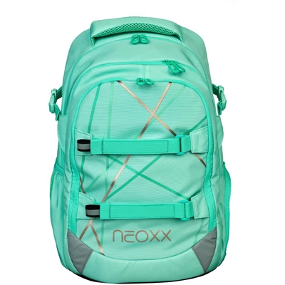 Abbildung von neoxx Schulrucksack &quot;Active, Mint to be&quot;, reflektierende Details, aus recycelten PET Flaschen