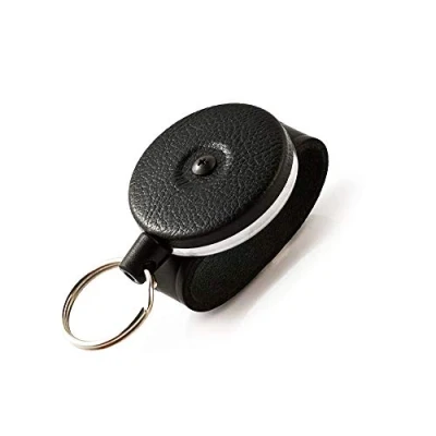 Abbildung von KEY BAK 0481 819 Schlüsselrolle stabil Kevlarseil mit Lederschlaufe schwarz, KB 481 Black, mehrfarbig
