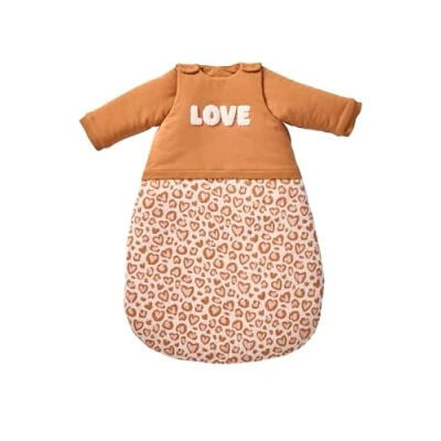 Abbildung von Vertbaudet MIT Abnehmbaren ÄRMELN Lovely LEO Oekotex Nachtwäsche Schlafsack für Kinder, Größe: 100, Hellbraun