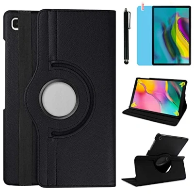 Abbildung von Hülle für Samsung Galaxy Tab S5e 10.5&#039;&#039; 2019 (SM T720 T725 T727), 360 Grad drehbarer Ständer Smart Schutzhülle,Mit Stylus Pen,Bildschirm Film (Black)