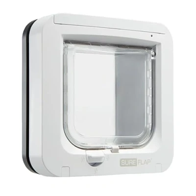 Abbildung von Sureflap Mikrochip Katzenklappe Katzentr Grau Wei...