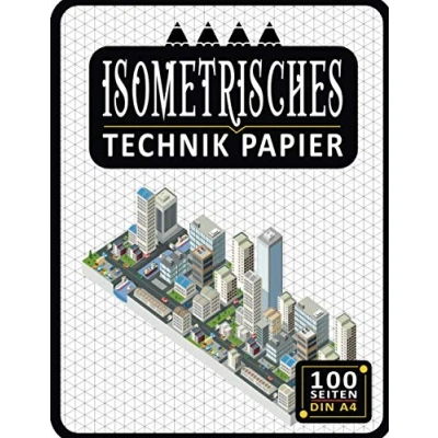 Abbildung von Isometrisches Zeichnen Din A4 100 Sleiten Dreiecknetzpapier Isometriepapier Isometrie 3D Zeichenblock Isometrieblock Technik Papier: ... Millimeterpapier Notizbuch (Ref 13)