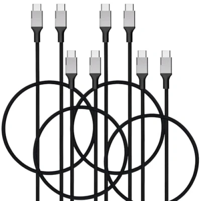 Abbildung von Callstel USB C Kabel: 4er Set Schnelllade /Datenkabel, für PD bis 100 Watt, 0,5 m (USB Ladekabel, Ladekabel)