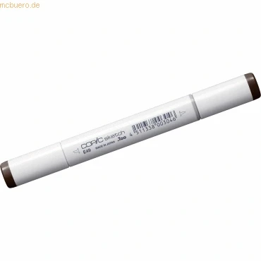 Abbildung von COPIC Sketch Marker Typ E 49, Dark Bark, professioneller Pinselmarker, mit einer Super Brush Spitze und Medium Broad