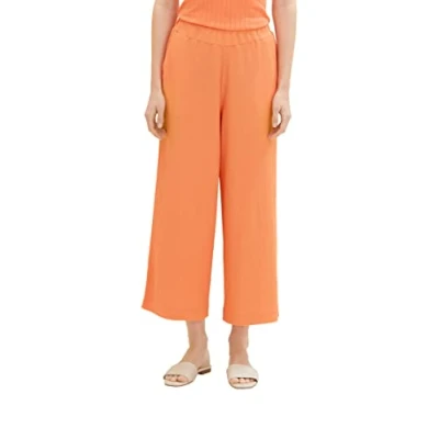 Abbildung von TOM TAILOR Denim Damen 1036854 Basic Culotte Hose, 31699 Luminous Coral, M