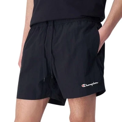 Abbildung von Champion Herren Legacy Icons Beachshorts Crinkle Taslon Small Script Logo Badehose, Schwarz, XXL
