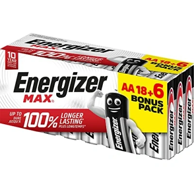 Abbildung von Energizer MAX, 18+6 AA Batterien, Lange Lebensdauer für den täglichen Gebrauch, ohne Sulfatierung und 10 Jahre