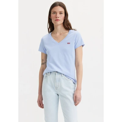 Abbildung von Levi&#039;s Vneck TEE 2 PACK Tshirt basic, Damen, Größe: XS, White/kentucky blue