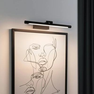 Abbildung von Paulmann 95564 LED Bilderleuchte Mingo 400mm incl. 1x9,5 W Warmweiß Schwarz Bildbeleuchtung Metall, Kunststoff Wandlampe 3000 K