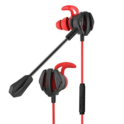 Abbildung von Gaming Headset, PC Headset In Ear Kopfhörer mit Dual Mic für PS4 Xbox One Laptop Mac Rot