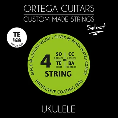 Abbildung von Ortega Guitars Custom Made Strings Select Tenor Ukulele Black Nylon (UKSBK TE)