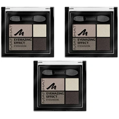 Abbildung von Manhattan Eyemazing Effect Eyeshadow Schmink Palette aus vier schimmernden Lidschatten Farben für Smokey Eyes Farbe Rosy Wood 95C