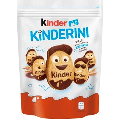Abbildung von 12x Kinder Kinderini kekse cookies, Shortbread in Milch und Kakao 250g + Italian Gourmet polpa 400g