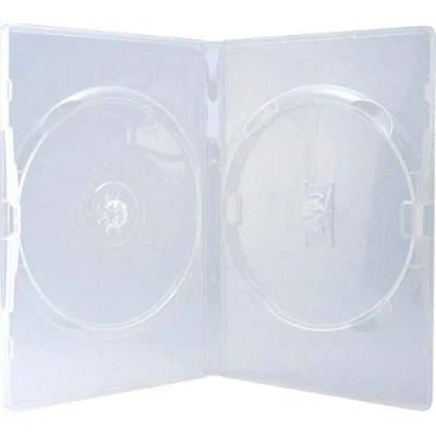 Abbildung von 1 x Amaray Doppel DVD Hülle (Gesicht auf Gesicht), 14 mm breiter Rücken, in Dragon Trading Verpackung
