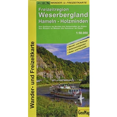 Abbildung von Weserbergland Wander und Freizeitkarte: 1:50.000: Hameln Holzminden. Von Garbsen im Norden bis Holzminden Süden. Rinteln Westen Hannover Osten (Geo Map)