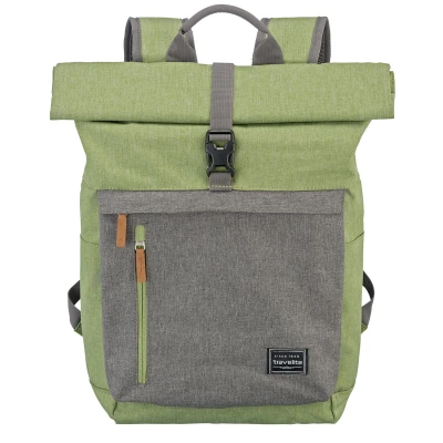Abbildung von Travelite Basics Rollup Rucksack Grün/Grau