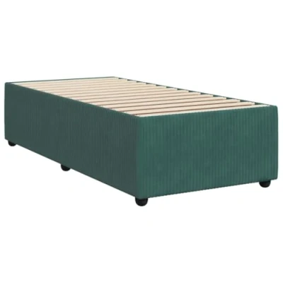 Abbildung von vidaXL Ottoman Bett ohne Matratze Dunkelgrün 90x190 cm Samt, Bettrahmen, Bettgestell mit Stauraum, Polsterbett, Bettgestell, Bettrahmen Stauraum