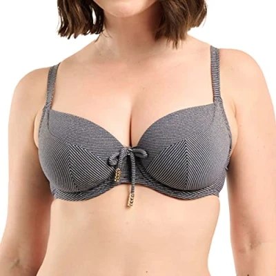 Abbildung von Sans Complexe Damen Glow It Up Badeanzug Top mit Bügel, Blue Gold, 80C