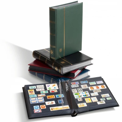 Abbildung von Premium leder, Einsteckalbum A4 64 seiten (schwarzem) 9 Streifen inkl. Schutzkassete Rot Abm: 240x315x60 pro Stk.