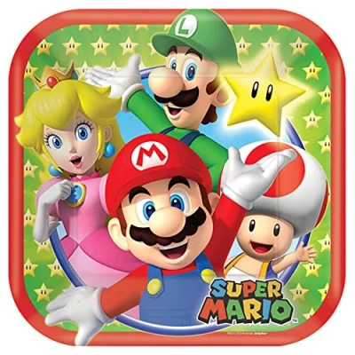 Abbildung von Teller Super Mario 18cm 8 Stück