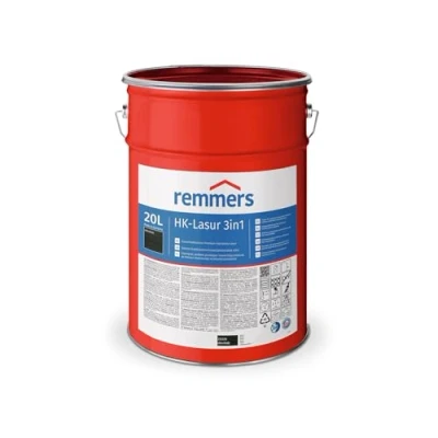 Abbildung von Remmers HK Lasur 3in1 ebenholz, 20 Liter, Holzlasur aussen, 3n1: Imprägnierung, Grundierung &amp; Lasur, Holzschutz vor Feuchtigkeit UV Strahlung