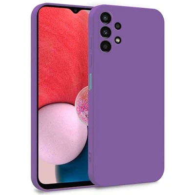 Abbildung von MyGadget Hülle für Samsung Galaxy A13 4G Zweilagige Handyhülle mit Kameraschutz Cover Innenfutter &amp; Silikon außen Lila